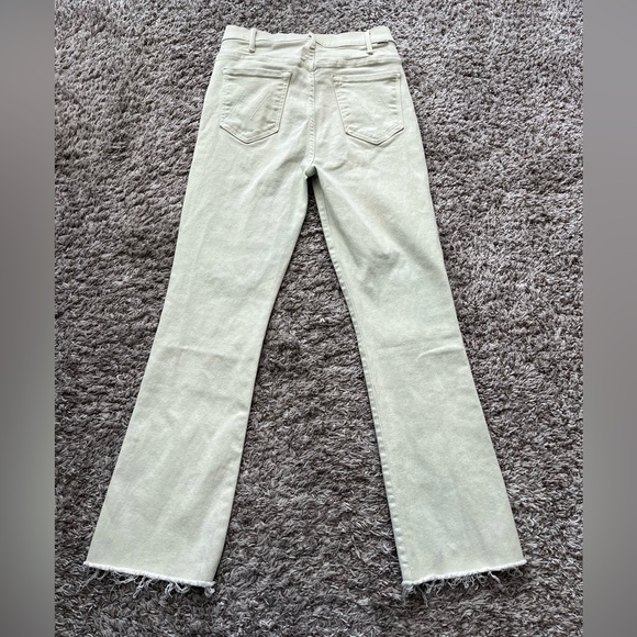 MOTHER The Hustler Ankle Fray Jeans in Second Chance Green Womens Size 28 - Picture 7 of 16